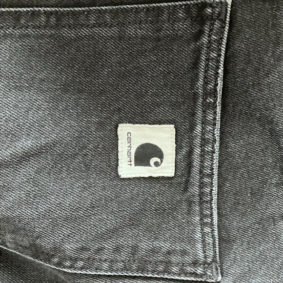 Carhartt WIP Black Brandon Jeans Size XS - Picture 4 of 8